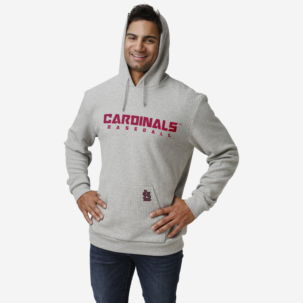 St Louis Cardinals Gray Woven Hoodie FOCO S - FOCO.com