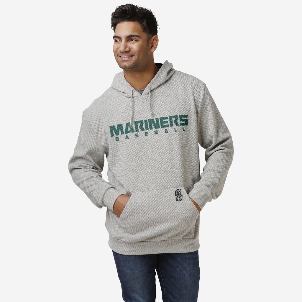 Seattle Mariners Gray Woven Hoodie FOCO S - FOCO.com