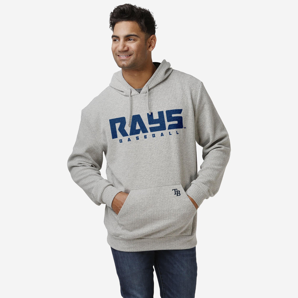 Tampa Bay Rays Gray Woven Hoodie FOCO S - FOCO.com