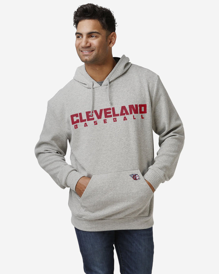 Cleveland Guardians Gray Woven Hoodie FOCO S - FOCO.com