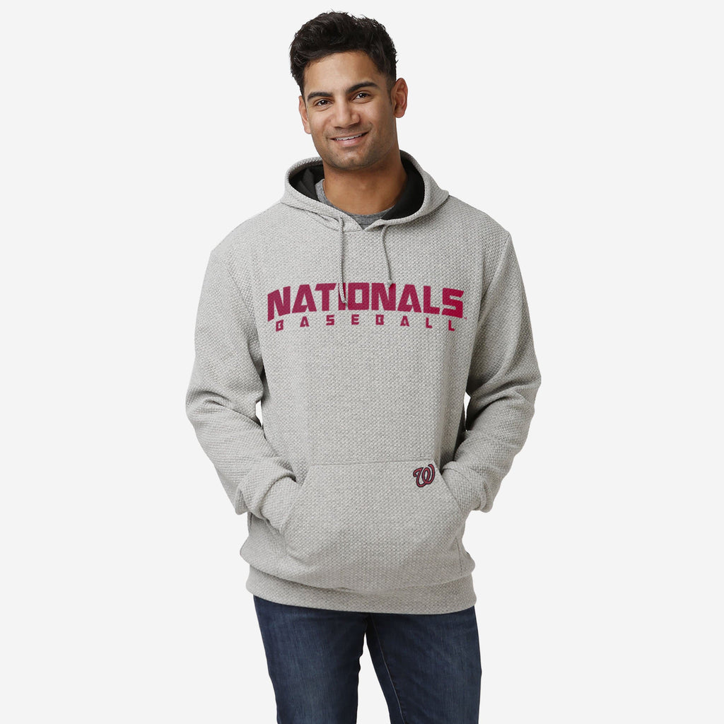 Washington Nationals Gray Woven Hoodie FOCO S - FOCO.com