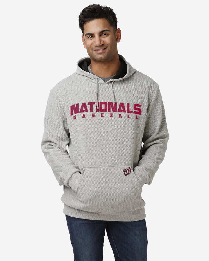 Washington Nationals Gray Woven Hoodie FOCO S - FOCO.com