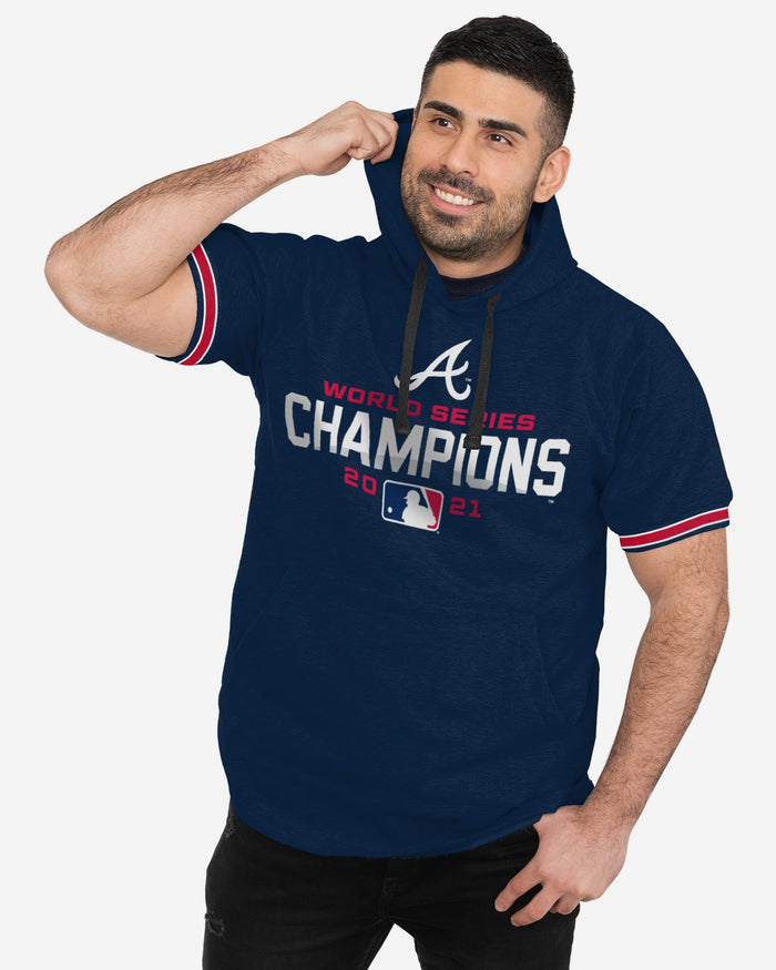 Atlanta Braves 2021 World Series Champions Short Sleeve Hoodie FOCO S - FOCO.com