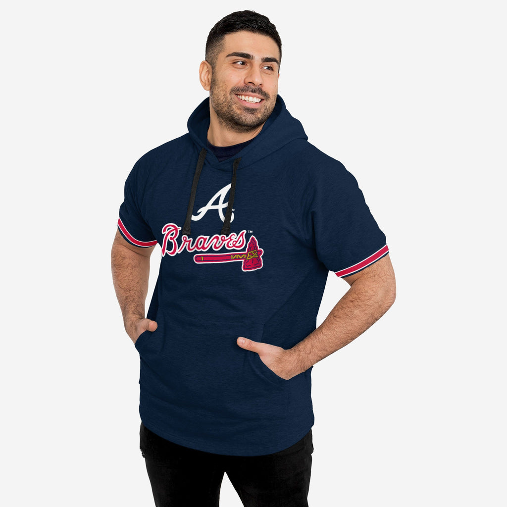 Atlanta Braves Short Sleeve Hoodie FOCO S - FOCO.com