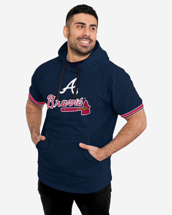 Atlanta Braves Short Sleeve Hoodie FOCO S - FOCO.com