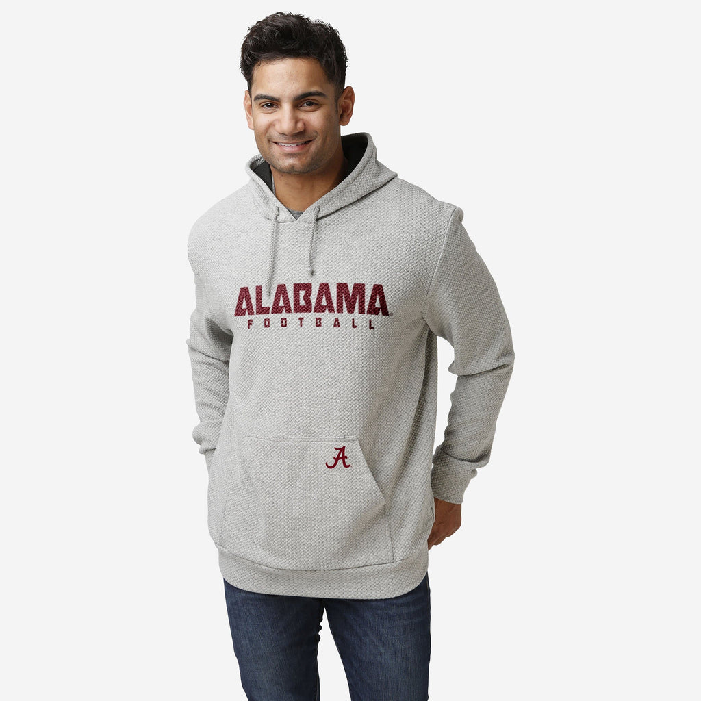 Alabama Crimson Tide Gray Woven Hoodie FOCO S - FOCO.com