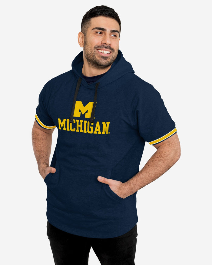 Michigan Wolverines Short Sleeve Hoodie FOCO S - FOCO.com