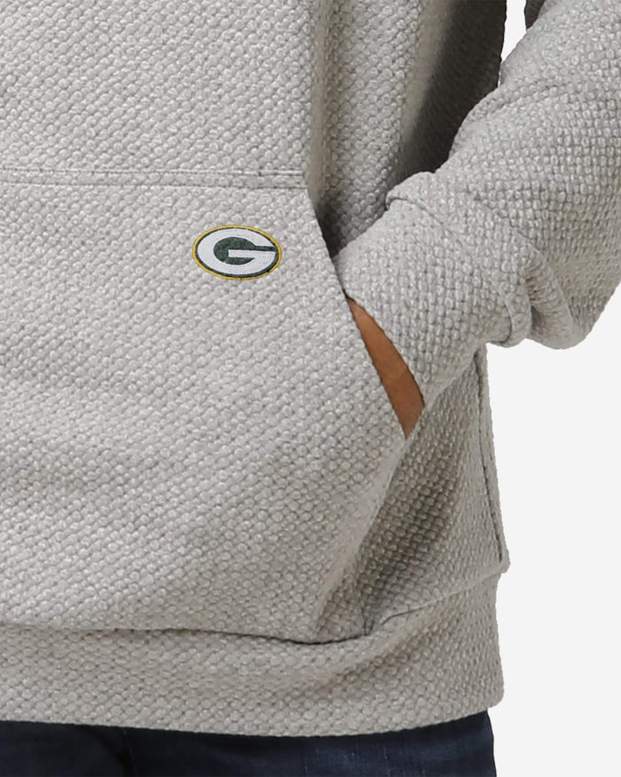 Green Bay Packers Gray Woven Hoodie FOCO - FOCO.com