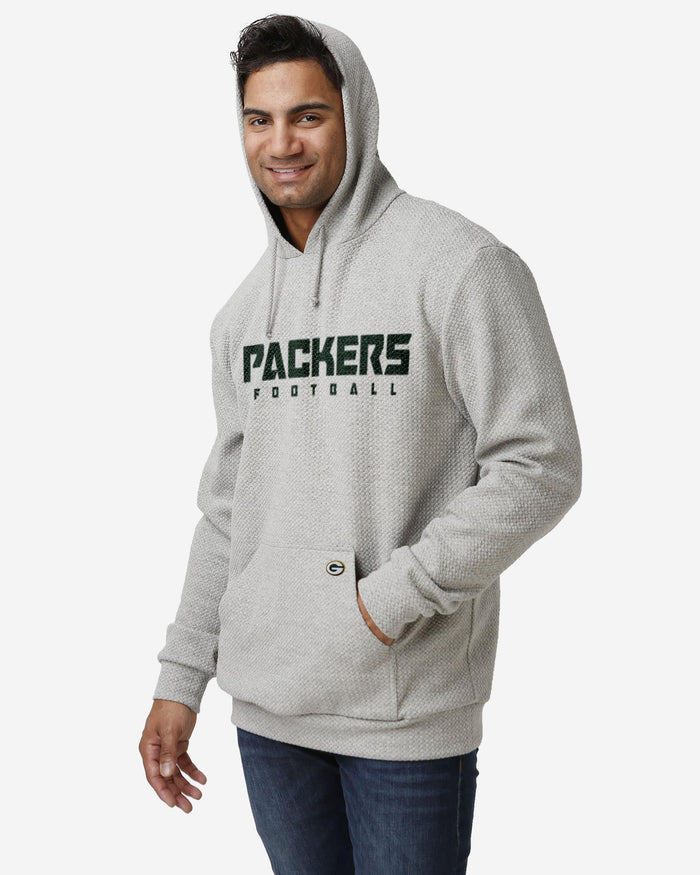 Green Bay Packers Gray Woven Hoodie FOCO S - FOCO.com