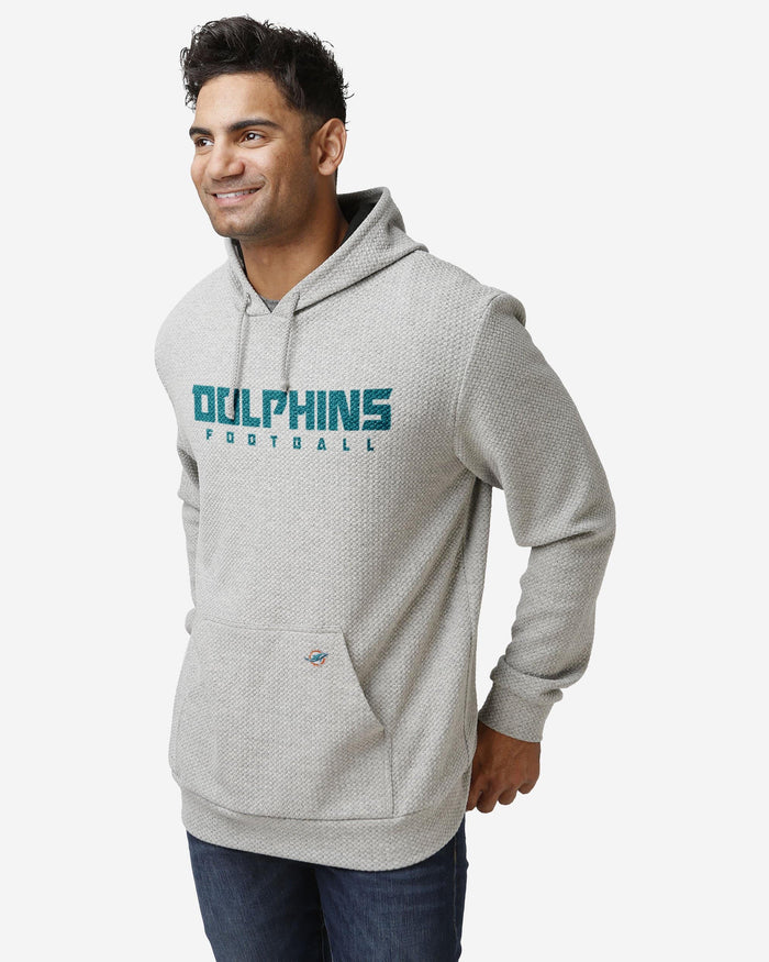 Miami Dolphins Gray Woven Hoodie FOCO S - FOCO.com