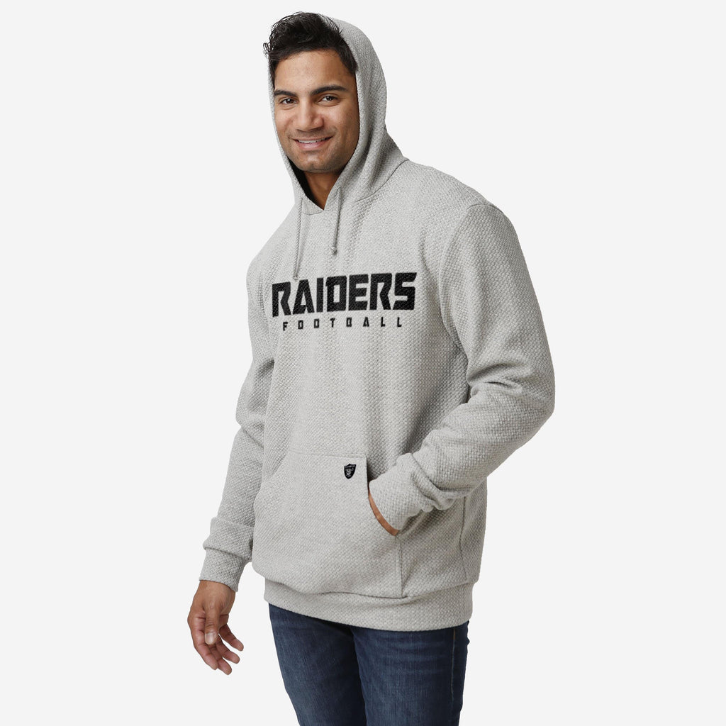 Las Vegas Raiders Gray Woven Hoodie FOCO S - FOCO.com