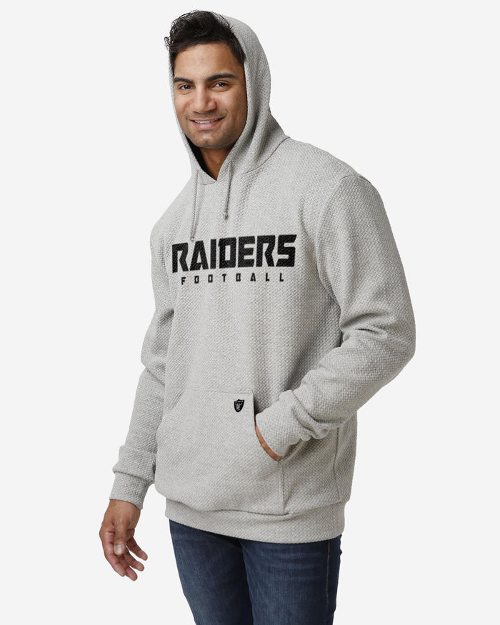 Las Vegas Raiders Gray Woven Hoodie FOCO S - FOCO.com