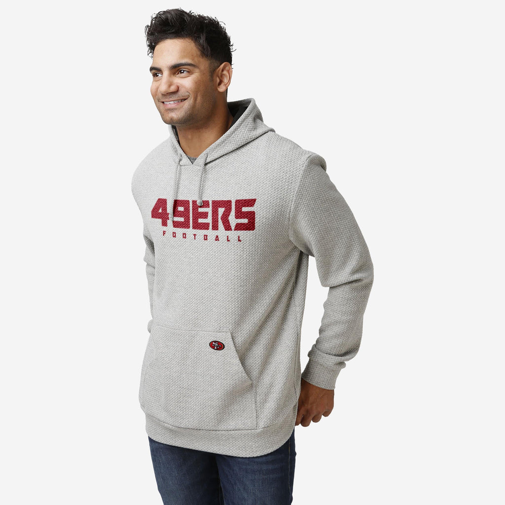 San Francisco 49ers Gray Woven Hoodie FOCO S - FOCO.com