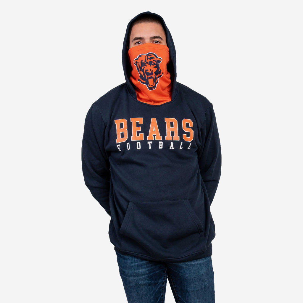 Chicago Bears Solid Gaiter Hoodie FOCO S - FOCO.com