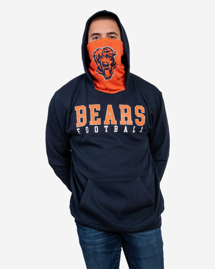 Chicago Bears Solid Gaiter Hoodie FOCO S - FOCO.com