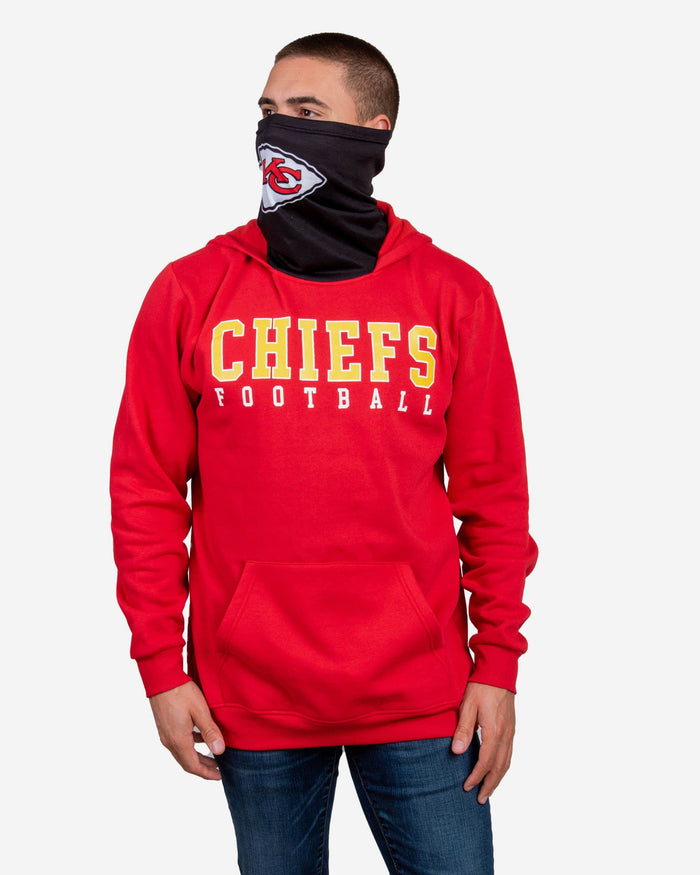 Kansas City Chiefs Solid Gaiter Hoodie FOCO - FOCO.com