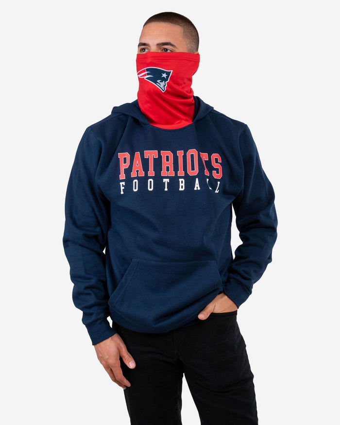 New England Patriots Solid Gaiter Hoodie FOCO - FOCO.com