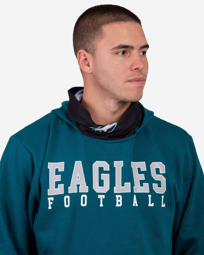 Philadelphia Eagles Solid Gaiter Hoodie FOCO - FOCO.com