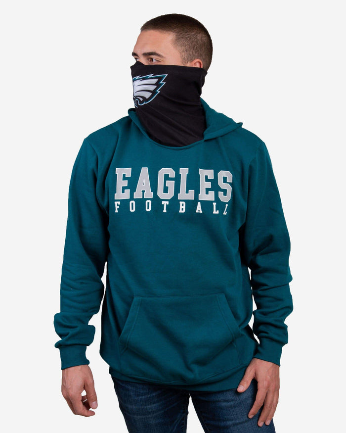 Philadelphia Eagles Solid Gaiter Hoodie FOCO - FOCO.com