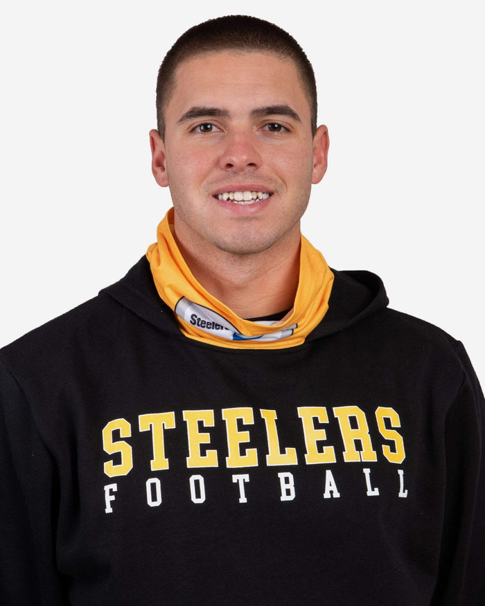 Pittsburgh Steelers Solid Gaiter Hoodie FOCO - FOCO.com