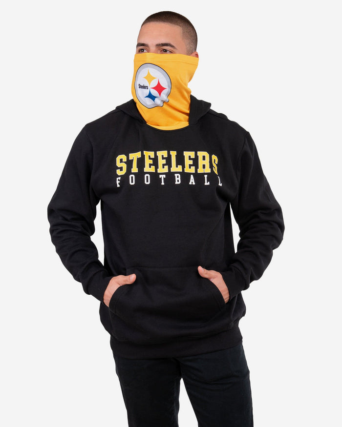 Pittsburgh Steelers Solid Gaiter Hoodie FOCO - FOCO.com