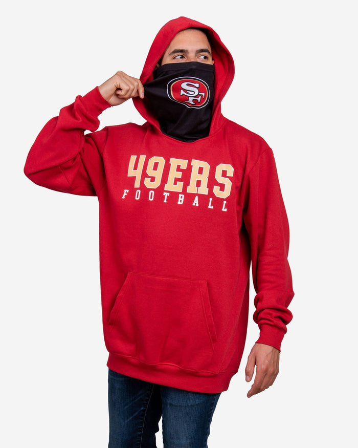 San Francisco 49ers Solid Gaiter Hoodie FOCO S - FOCO.com