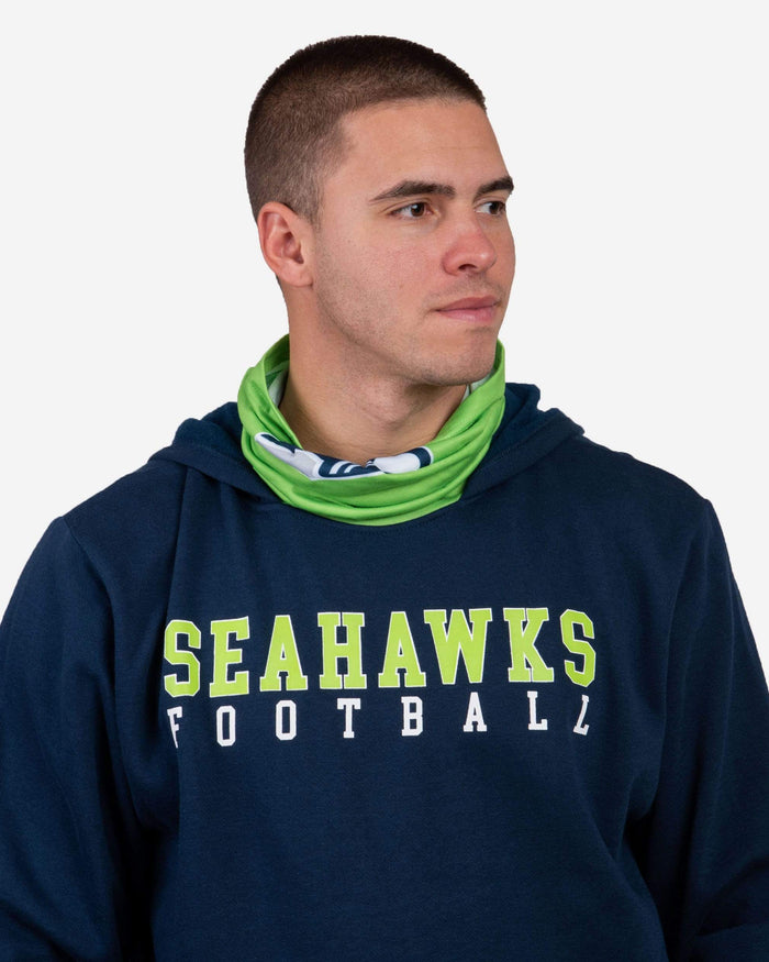 Seattle Seahawks Solid Gaiter Hoodie FOCO - FOCO.com