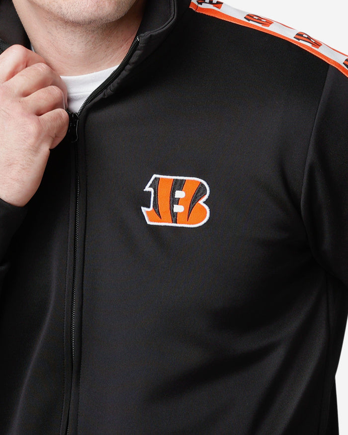 Cincinnati Bengals Stripe Logo Track Jacket FOCO - FOCO.com