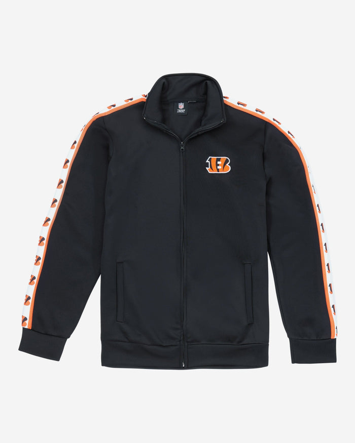 Cincinnati Bengals Stripe Logo Track Jacket FOCO - FOCO.com