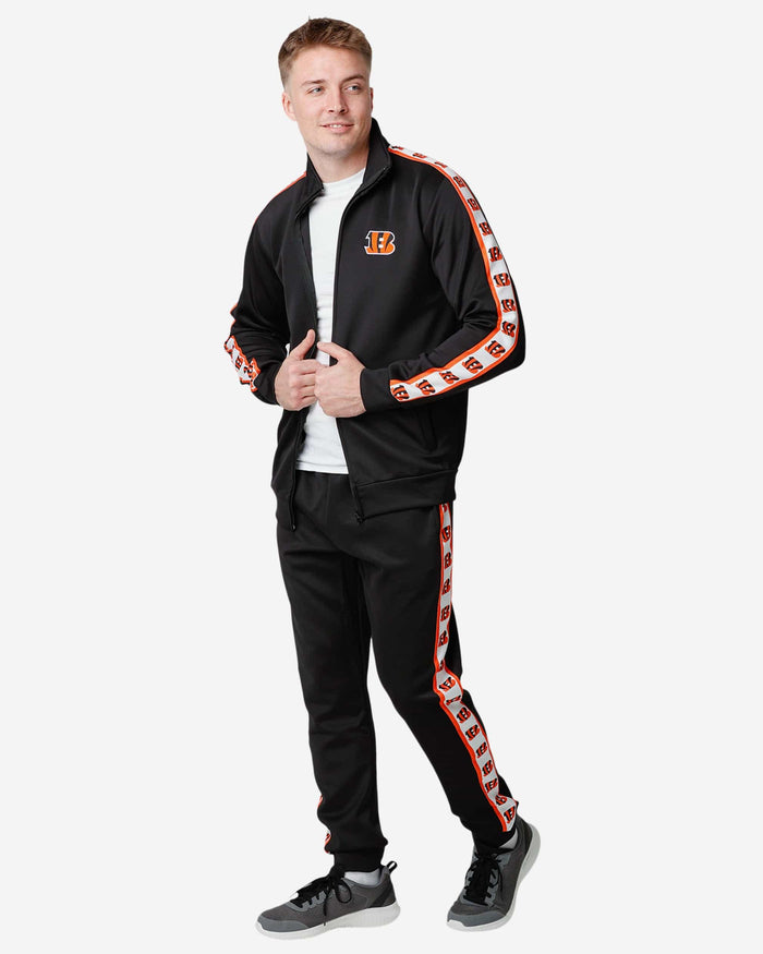 Cincinnati Bengals Stripe Logo Track Jacket FOCO - FOCO.com