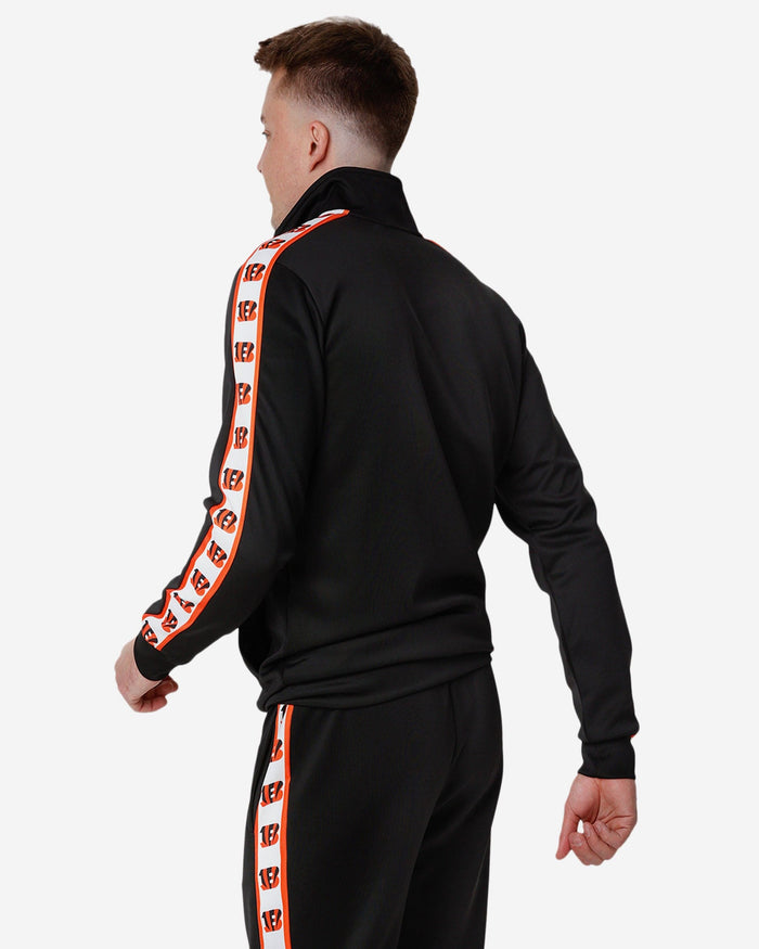 Cincinnati Bengals Stripe Logo Track Jacket FOCO - FOCO.com