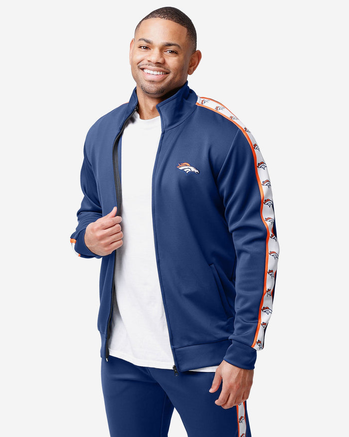 Denver Broncos Stripe Logo Track Jacket FOCO - FOCO.com