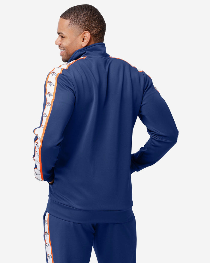 Denver Broncos Stripe Logo Track Jacket FOCO - FOCO.com