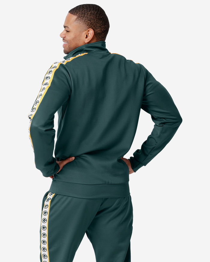 Green Bay Packers Stripe Logo Track Jacket FOCO - FOCO.com