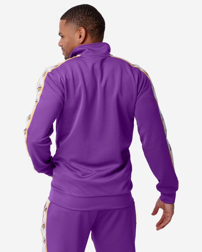 Minnesota Vikings Stripe Logo Track Jacket FOCO - FOCO.com