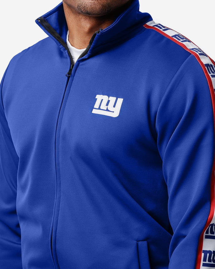 New York Giants Stripe Logo Track Jacket FOCO - FOCO.com