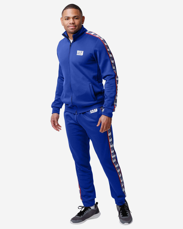 New York Giants Stripe Logo Track Jacket FOCO - FOCO.com