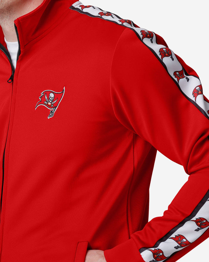 Tampa Bay Buccaneers Stripe Logo Track Jacket FOCO - FOCO.com