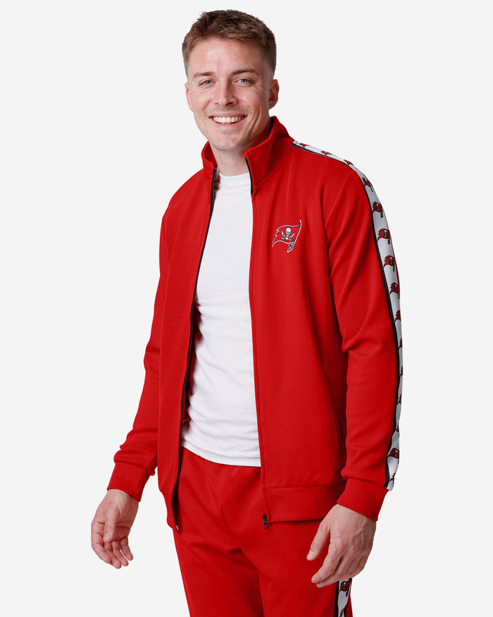 Tampa Bay Buccaneers Stripe Logo Track Jacket FOCO - FOCO.com