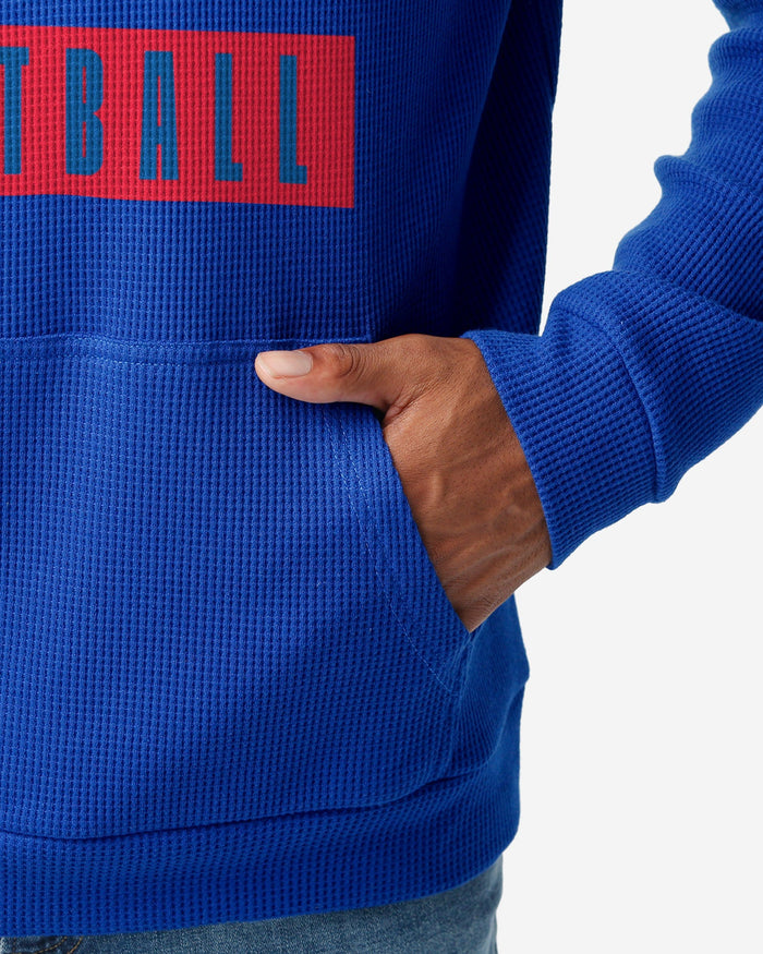 Buffalo Bills Team Color Waffle Hoodie FOCO - FOCO.com
