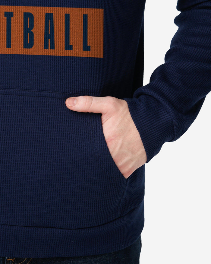 Chicago Bears Team Color Waffle Hoodie FOCO - FOCO.com