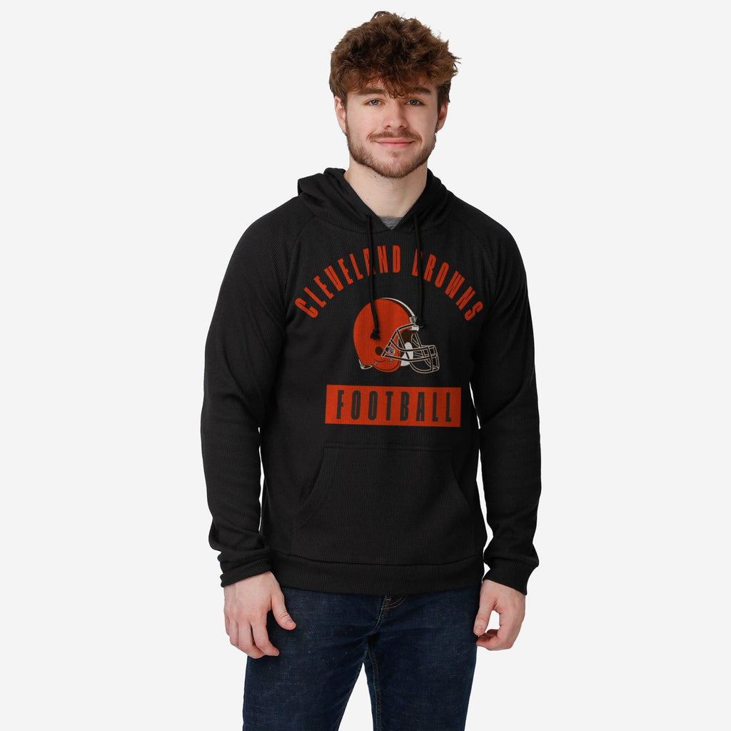 Cleveland Browns Team Color Waffle Hoodie FOCO S - FOCO.com