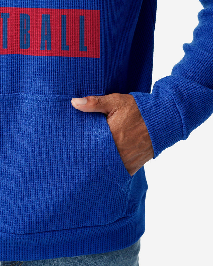 New York Giants Team Color Waffle Hoodie FOCO - FOCO.com