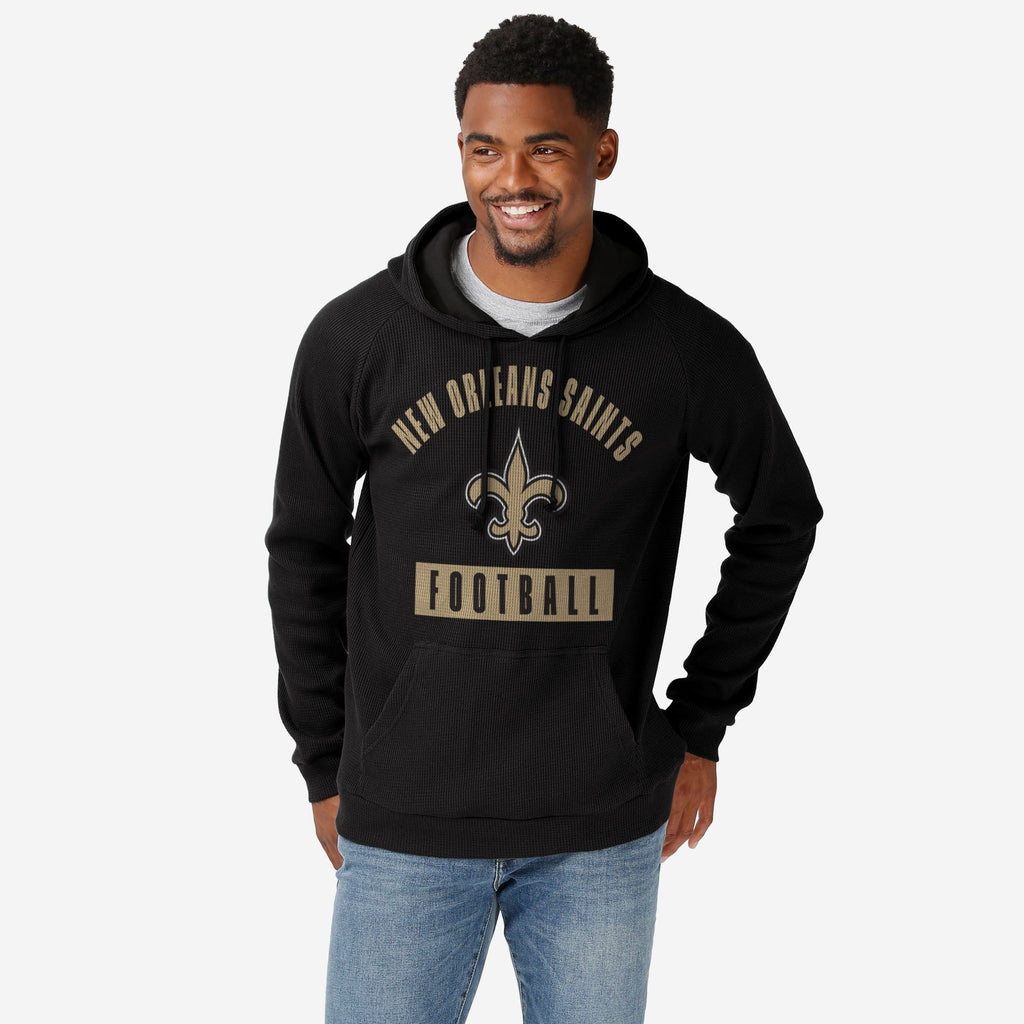 New Orleans Saints Team Color Waffle Hoodie FOCO S - FOCO.com