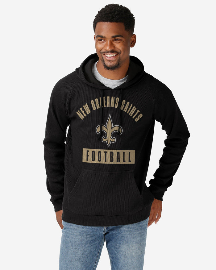 New Orleans Saints Team Color Waffle Hoodie FOCO S - FOCO.com