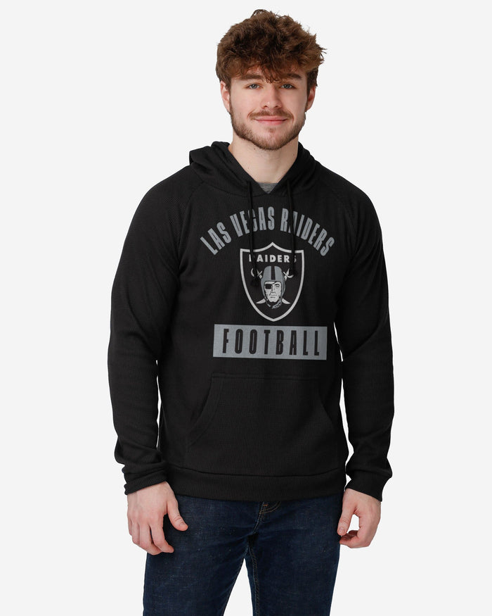 Las Vegas Raiders Team Color Waffle Hoodie FOCO S - FOCO.com