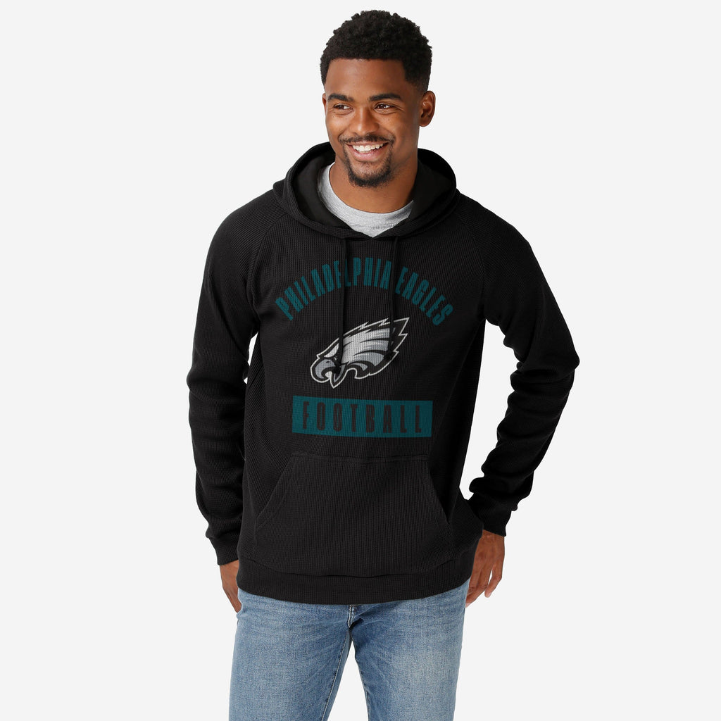 Philadelphia Eagles Team Color Waffle Hoodie FOCO S - FOCO.com