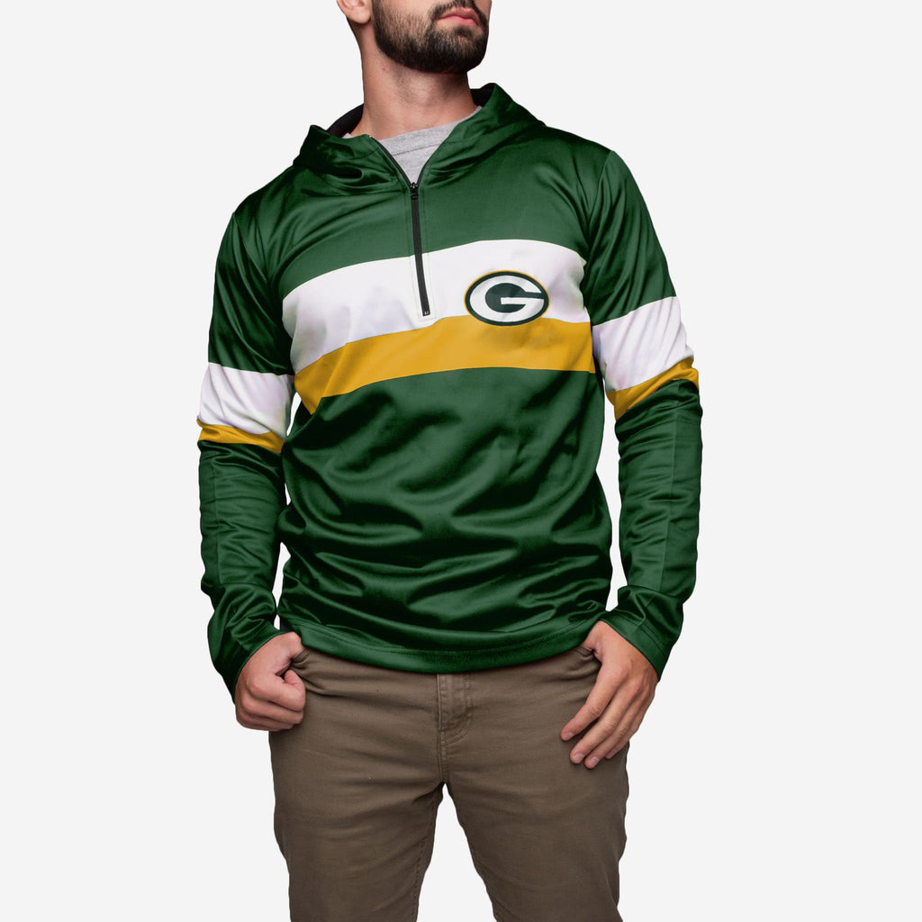 Green Bay Packers Quarter Zip Hoodie FOCO - FOCO.com