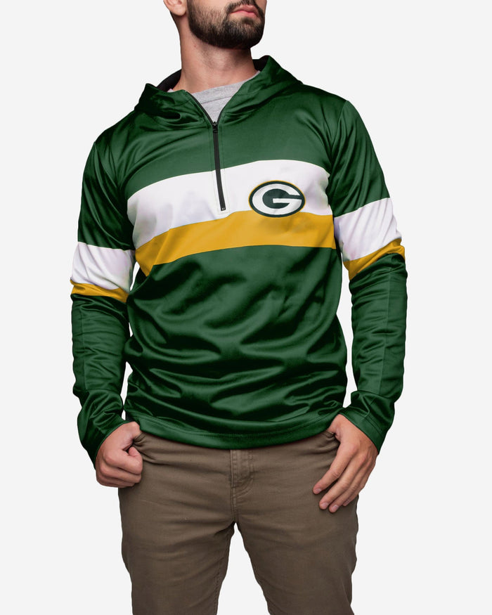 Green Bay Packers Quarter Zip Hoodie FOCO - FOCO.com