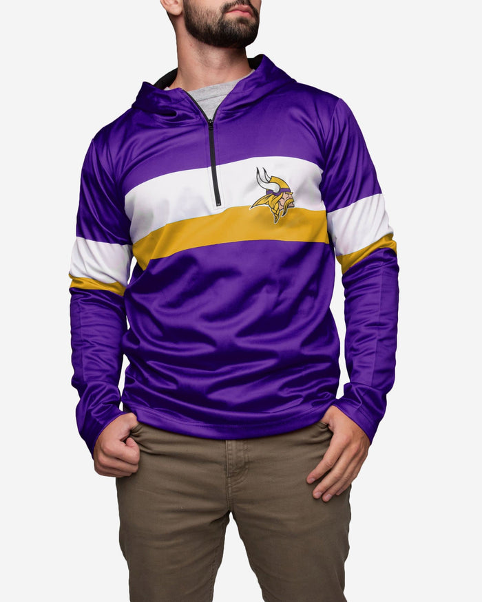 Minnesota Vikings Quarter Zip Hoodie FOCO - FOCO.com